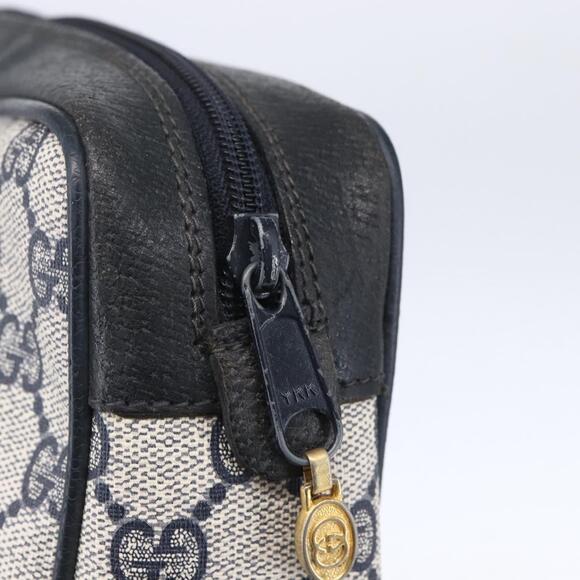 GUCCI GG Canvas Sherry Line Clutch Bag Red Navy 14.014.3553 Auth BA8450 - Picture 8 of 16